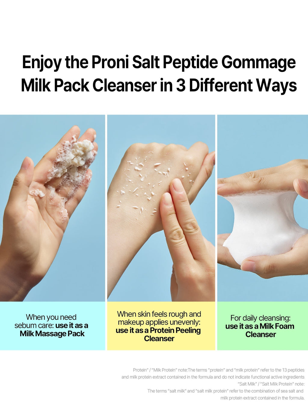 Proni Salt Peptide Gommage Milk Pack Cleanser (90ml)