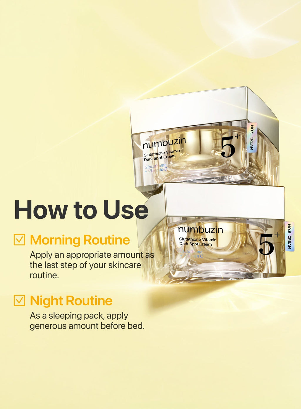 No.5+ Glutathione Vitamin Dark Spot Cream (50ml)