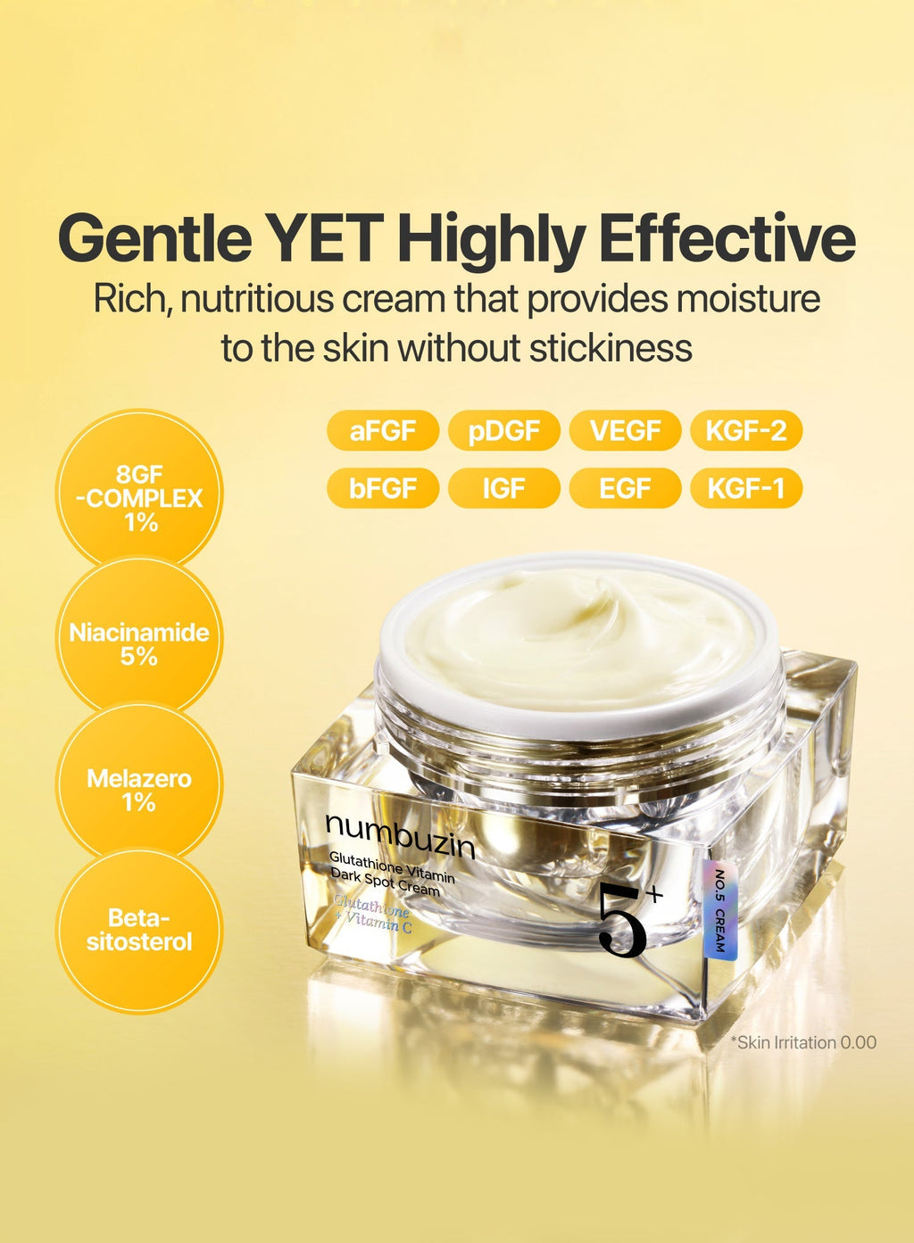 No.5+ Glutathione Vitamin Dark Spot Cream (50ml)