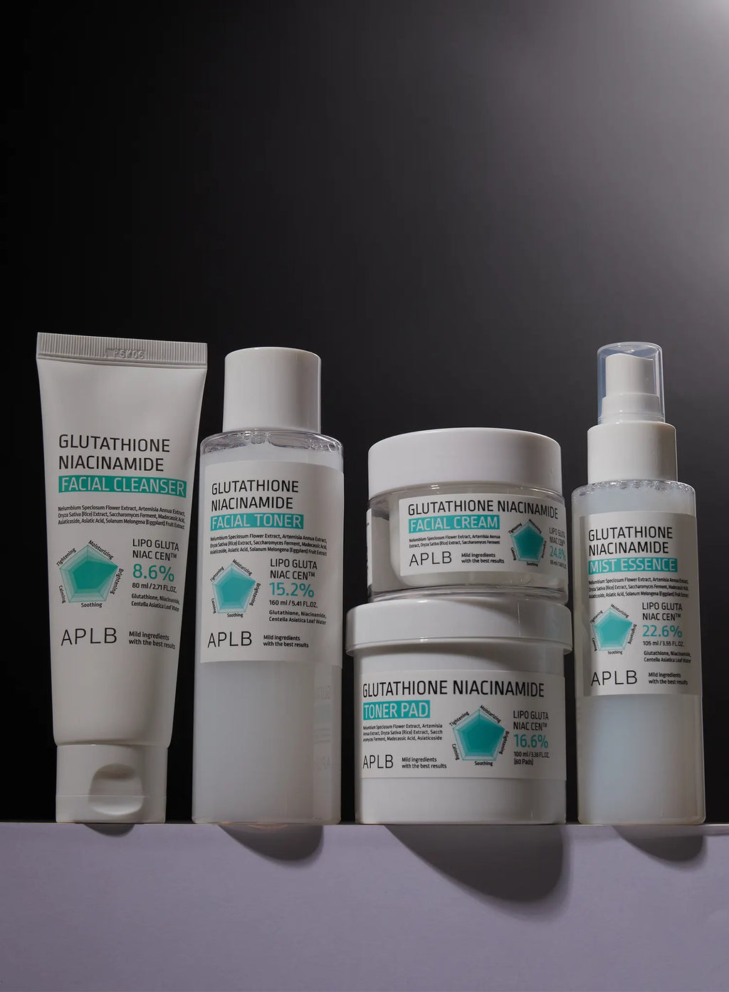 Glutathione Niacinamide Facial Cream Trio Set (55ml*3ea)