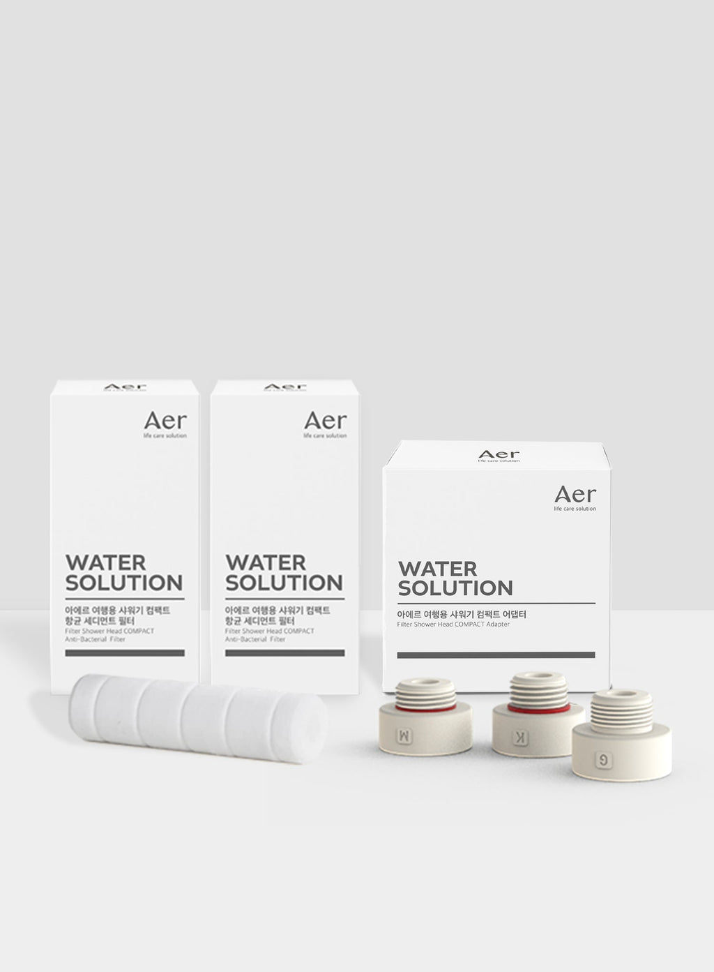 Water Solution Travel Shower Compact Refill Antibacterial Sediment Plus Filter (2pcs)