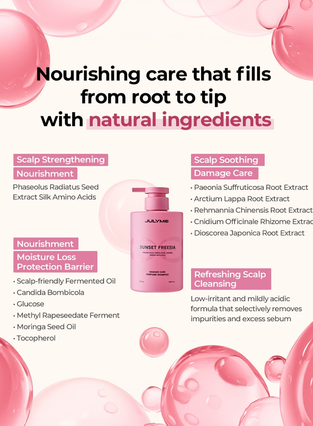 Damage Care Perfume Shampoo Sunset Freesia (500ml)