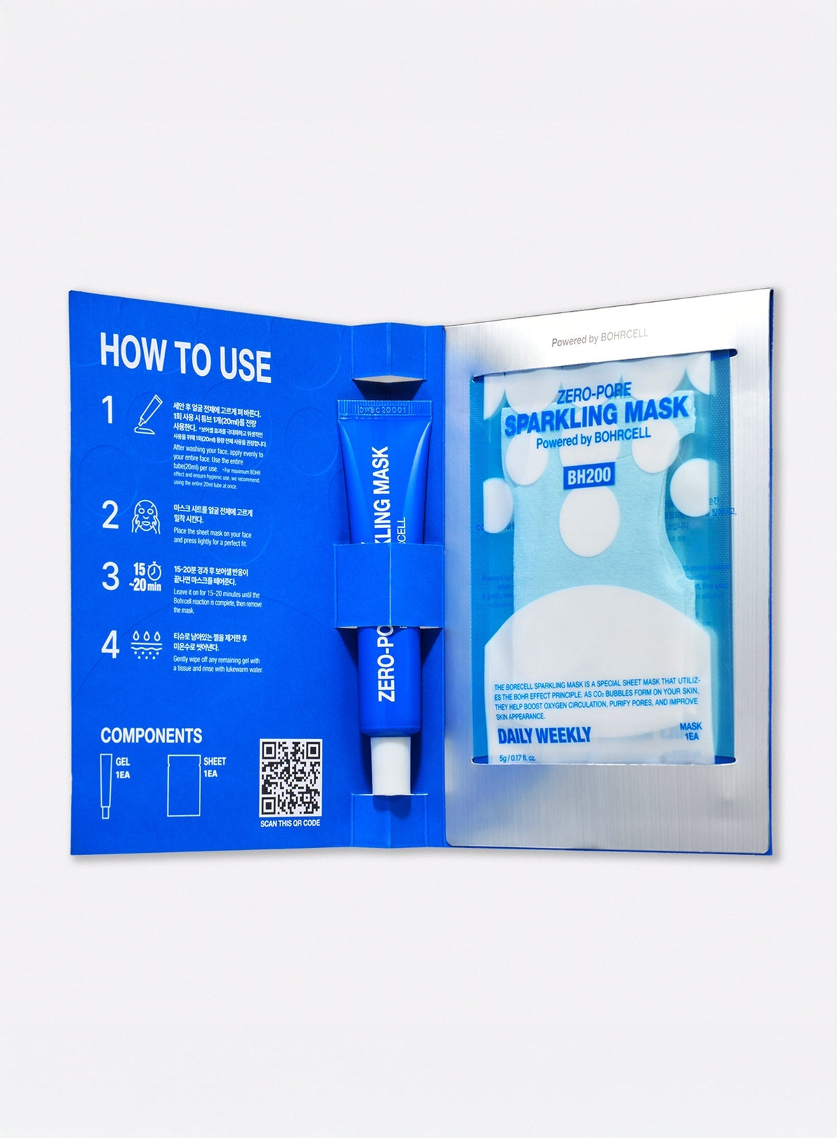 Zero-Pore Sparkling Mask BH200 1 Set (20ml, 5g)