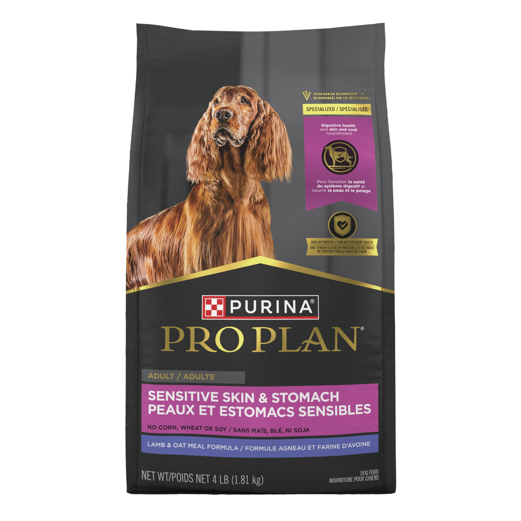 Purina Pro Plan Sensitive Skin and Stomach Dog Food Dry, Adult Salmon & Rice Formula, Digestive Health - 40 lb. Bag