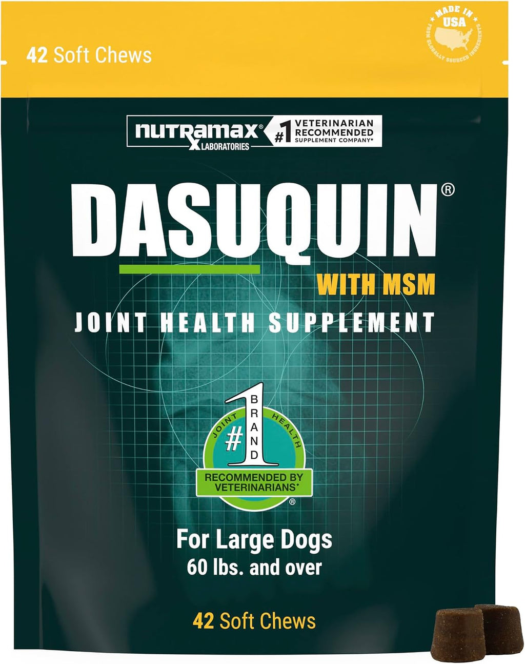 Nutramax Dasuquin MSM Joint Supplement for Large Dogs, Soft Chews, 42ct