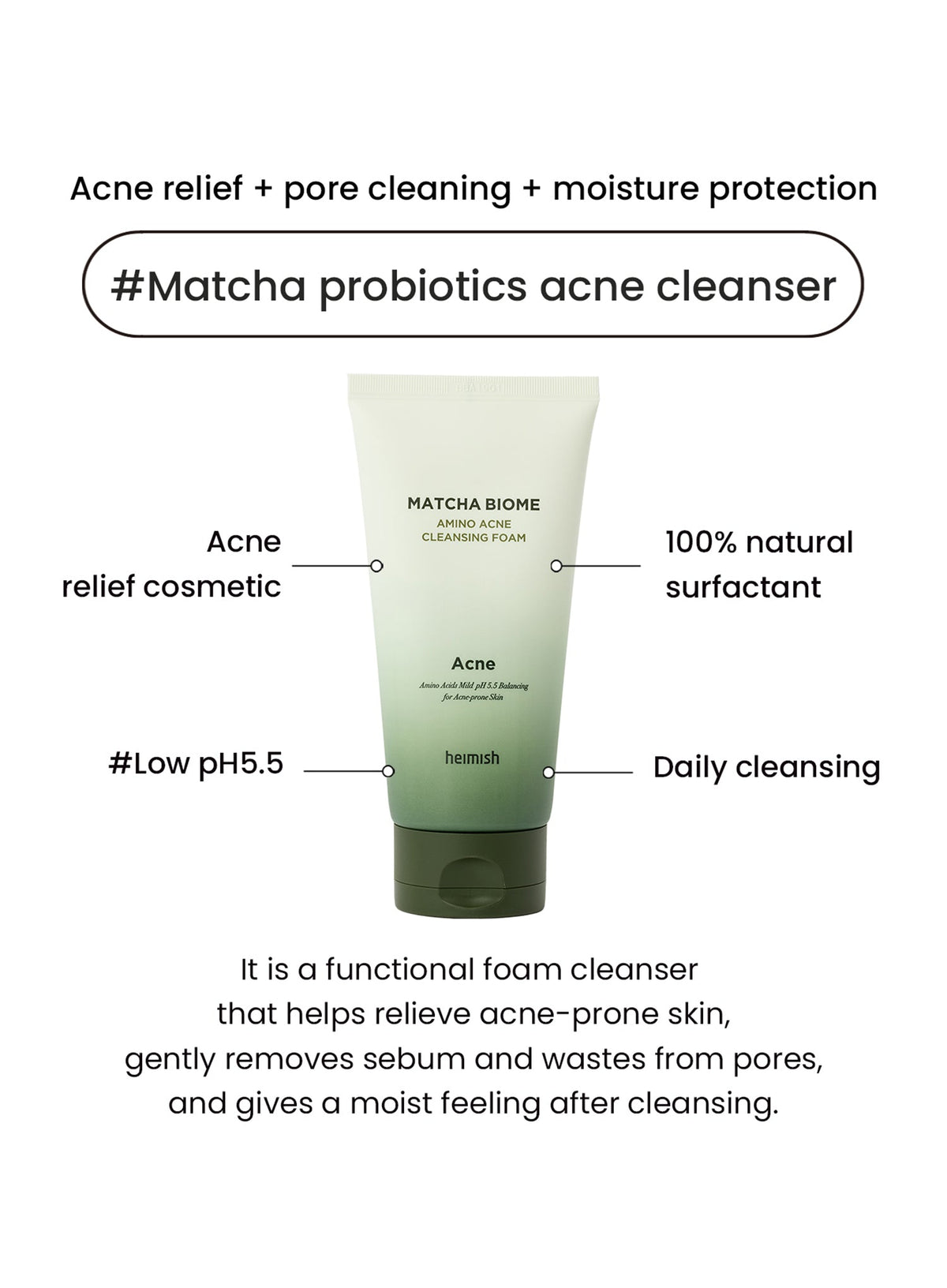 Matcha Biome Amino Acne Cleansing Foam Trio Set (150g*3ea)