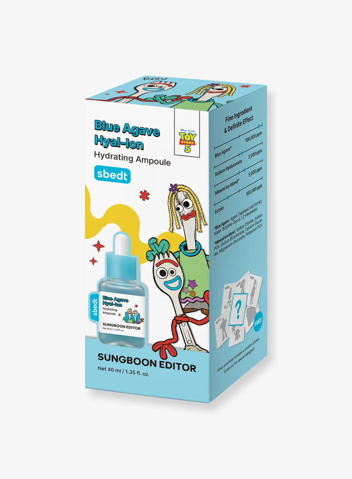 [Toy Story Edition] Blue Agave Hyal-Ion Hydrating Ampoule (+Random Sticker) (40ml)