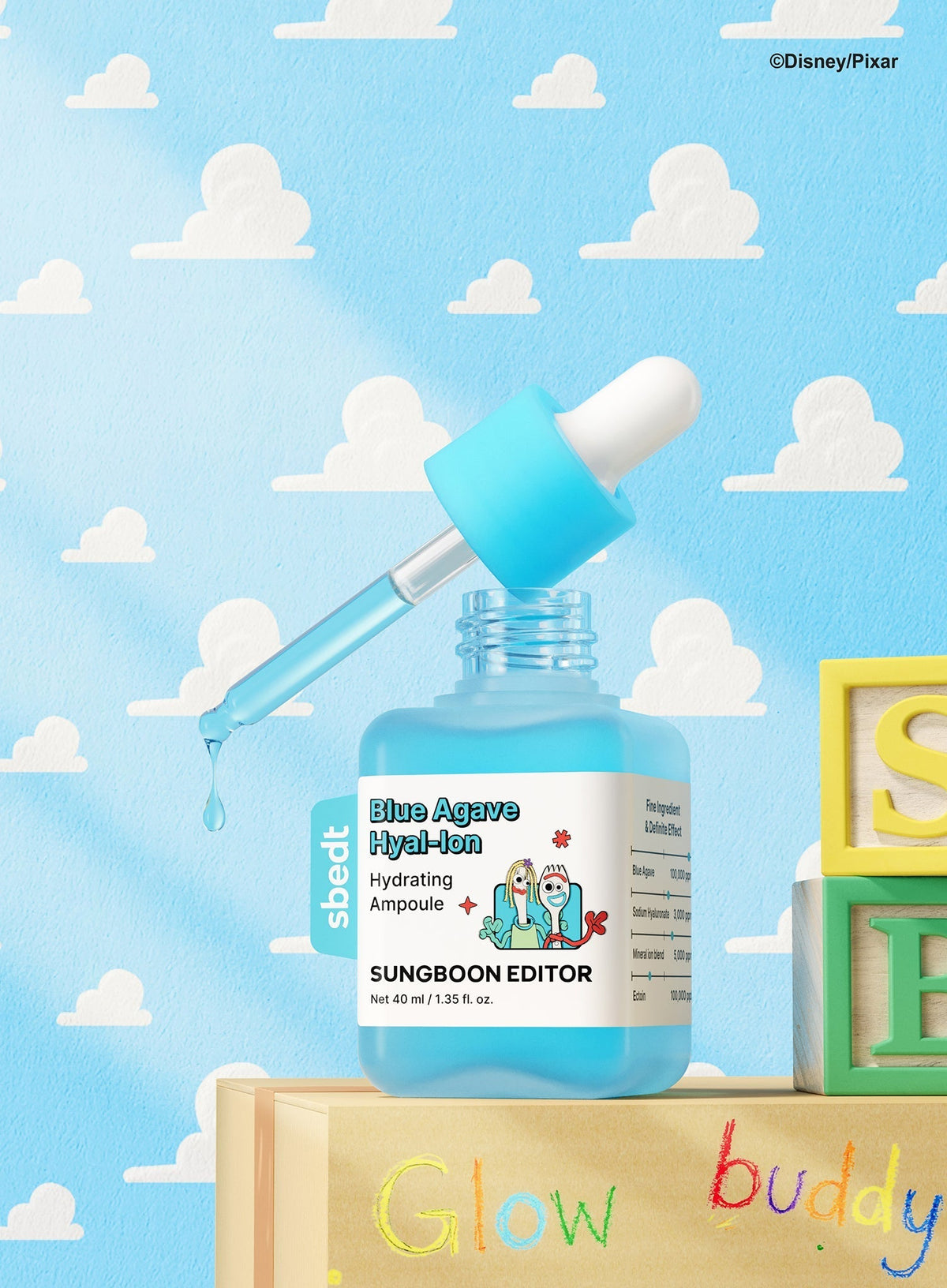 [Toy Story Edition] Blue Agave Hyal-Ion Hydrating Ampoule (+Random Sticker) (40ml)