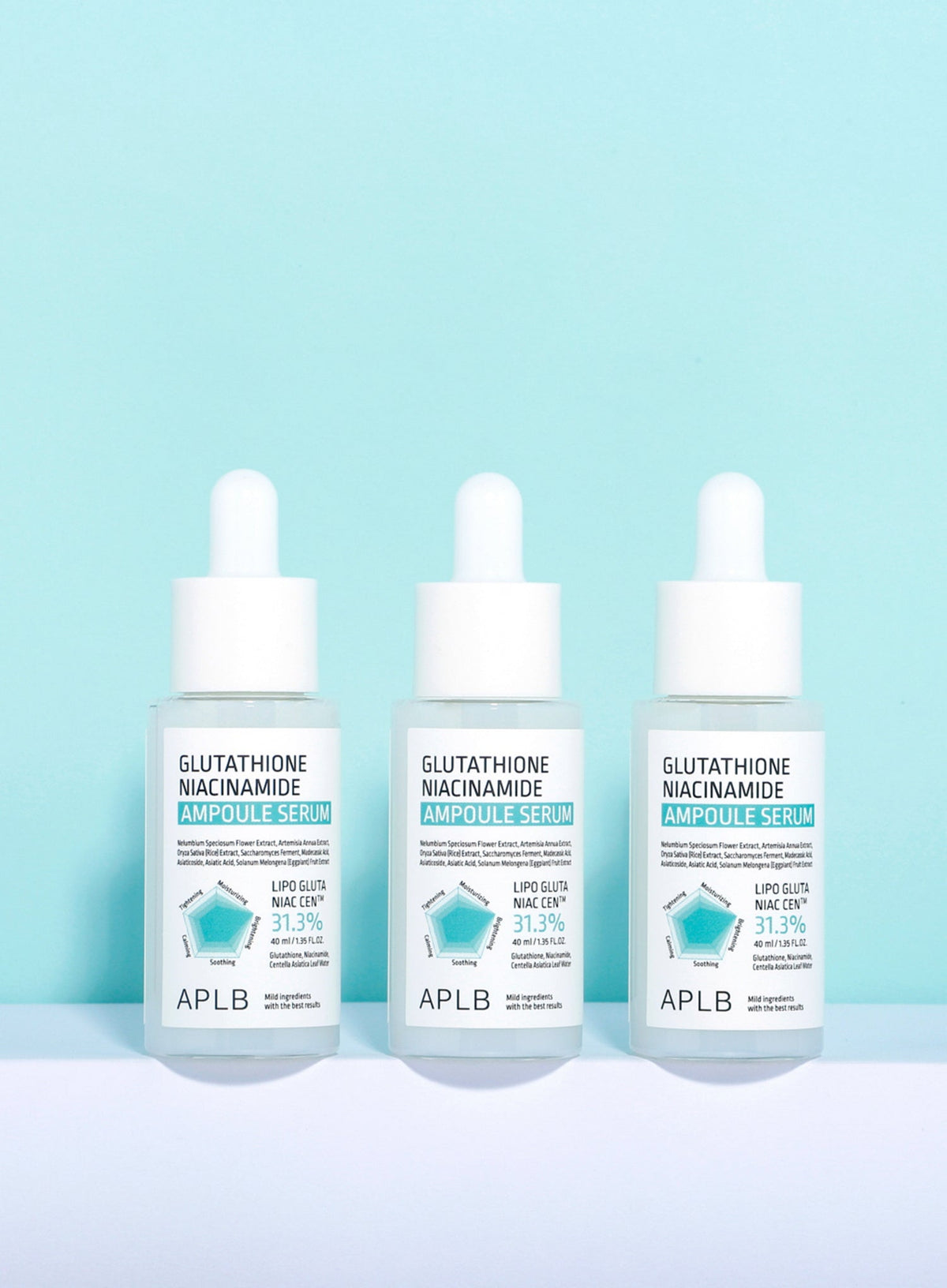 Glutathione Niacinamide Ampoule Serum Trio Set (40ml*3ea)