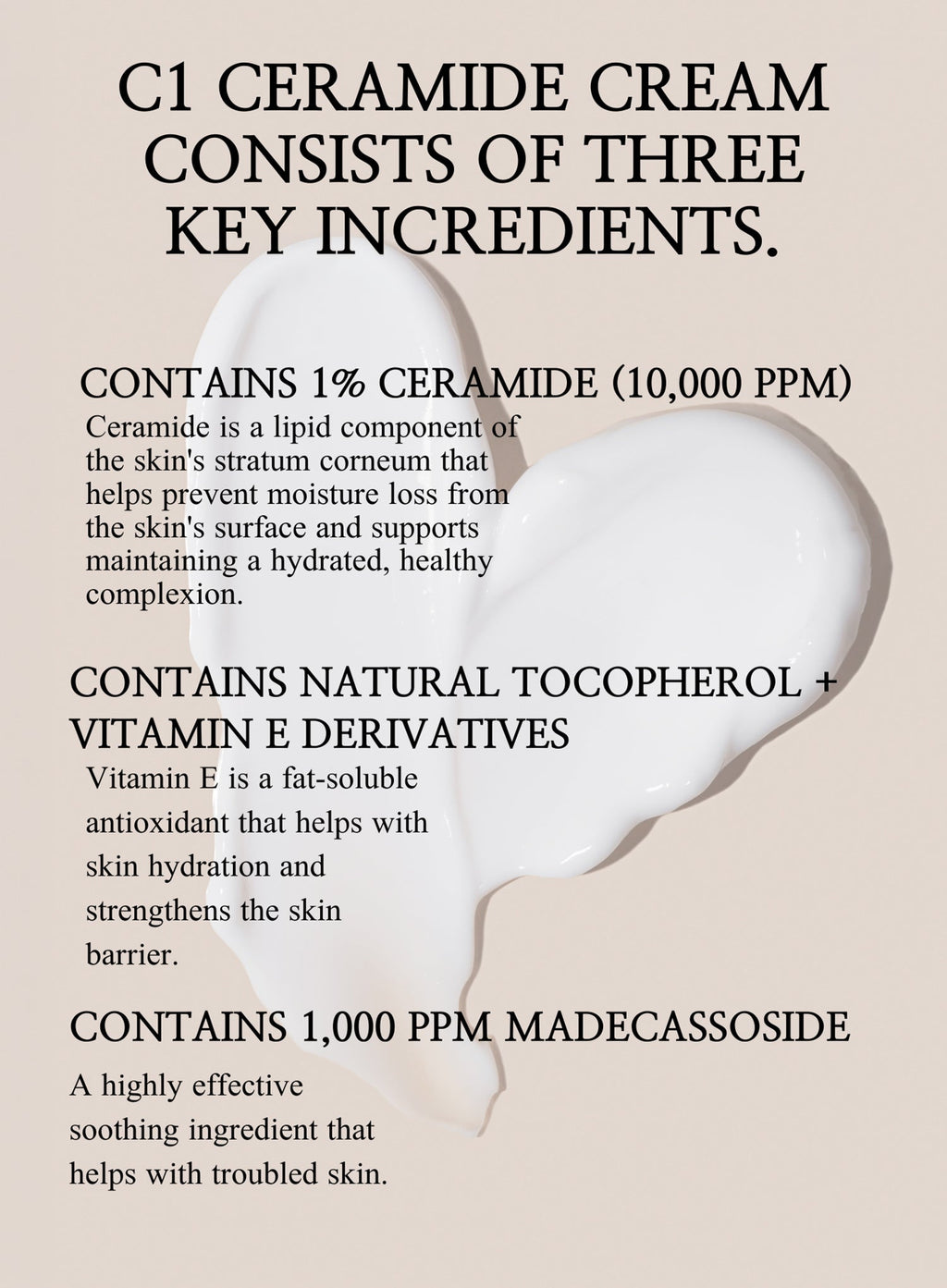 Ceramide 1% Vitamin E Facial Cream 45ml (C1)