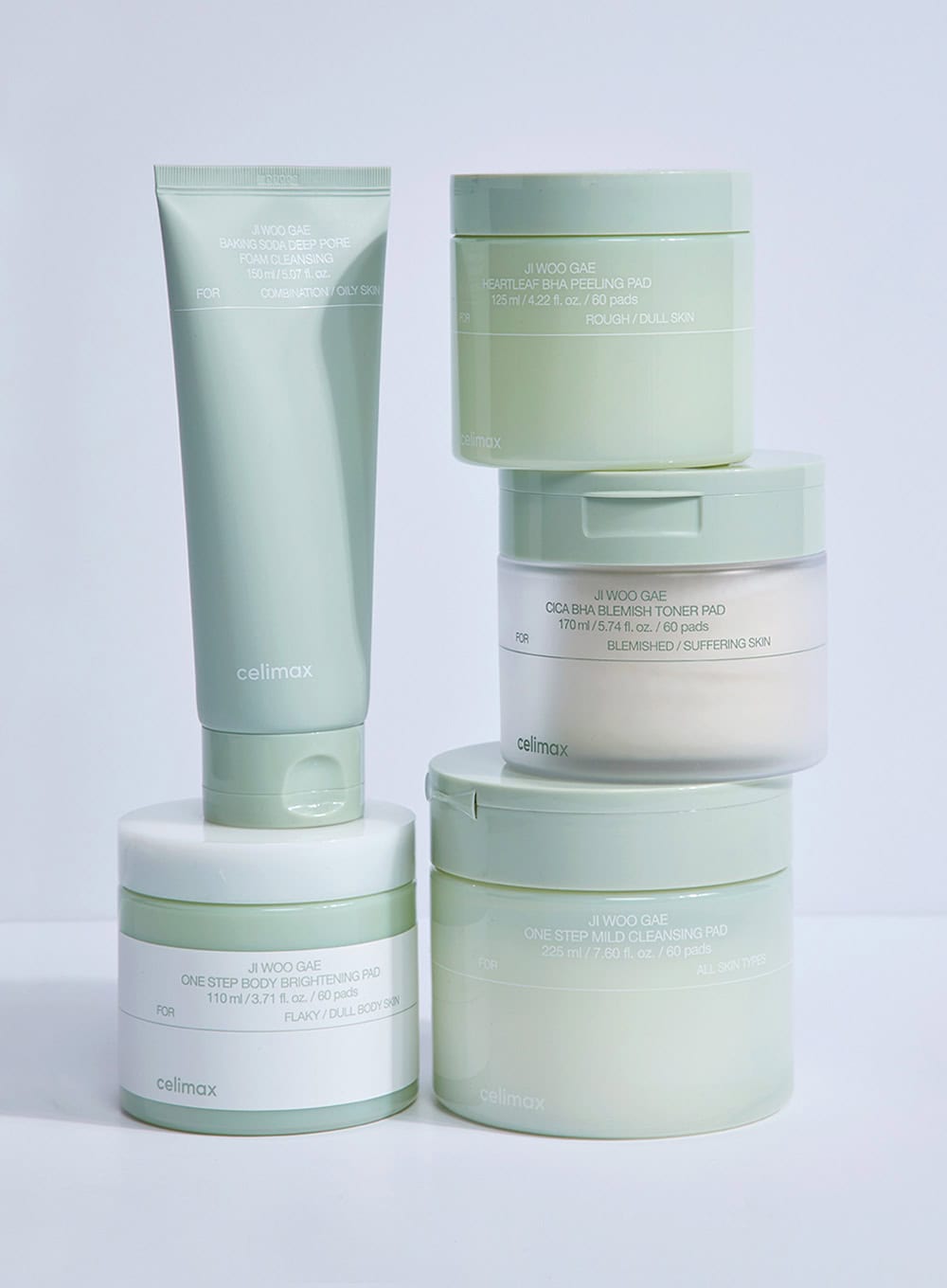 Ji Woo Gae Cica BHA Blemish Toner Pad (170ml / 60ea)