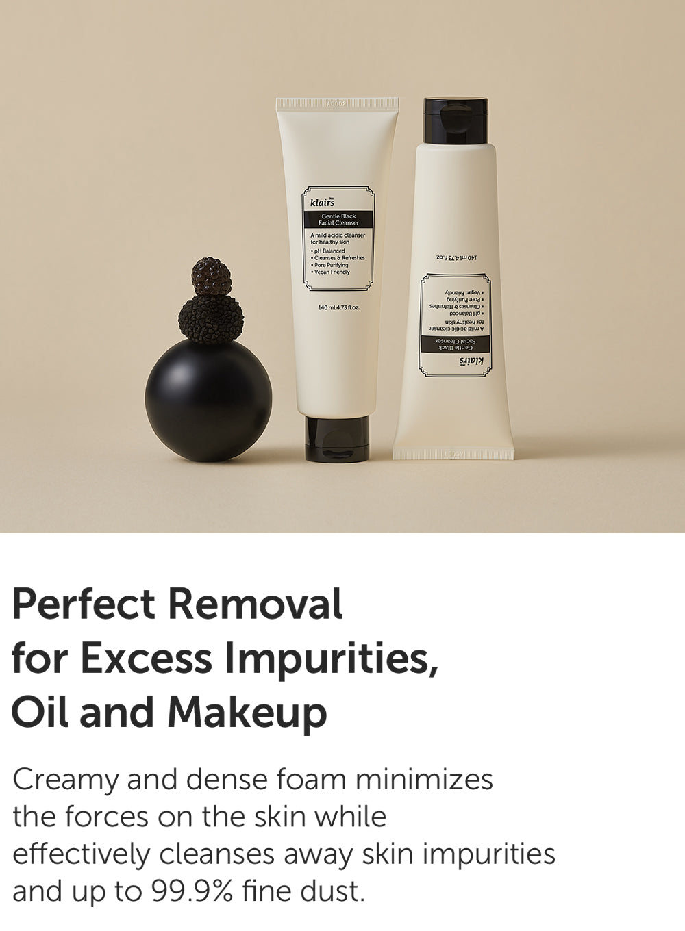 Gentle Black Facial Cleanser Trio Set (140ml*3ea)