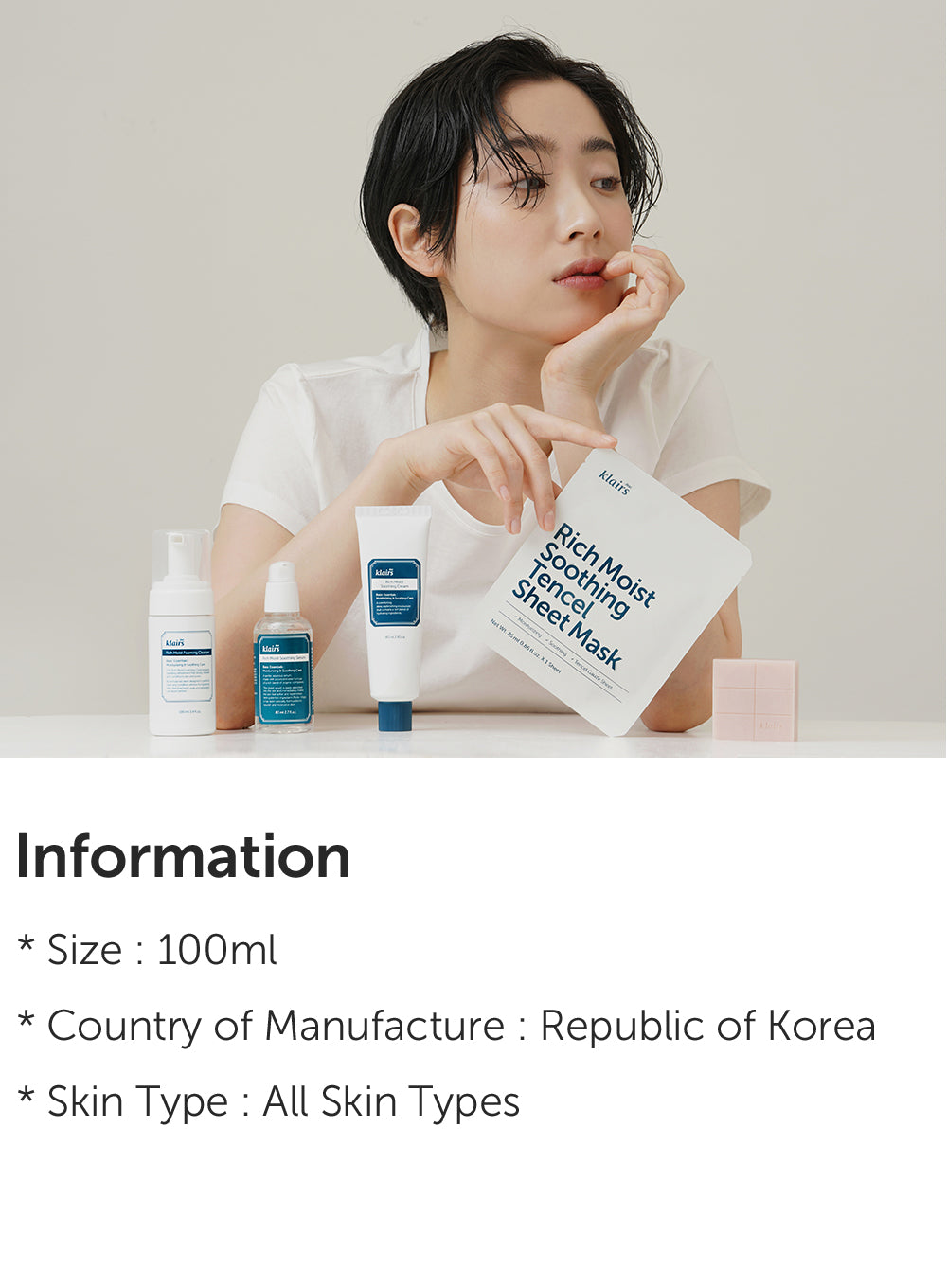 Rich Moist Foaming Cleanser Trio Set (100ml*3ea)