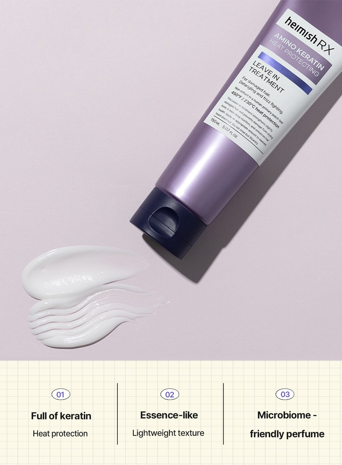 RX Amino Keratin Heat Protecting Leave In Treatment (150ml)
