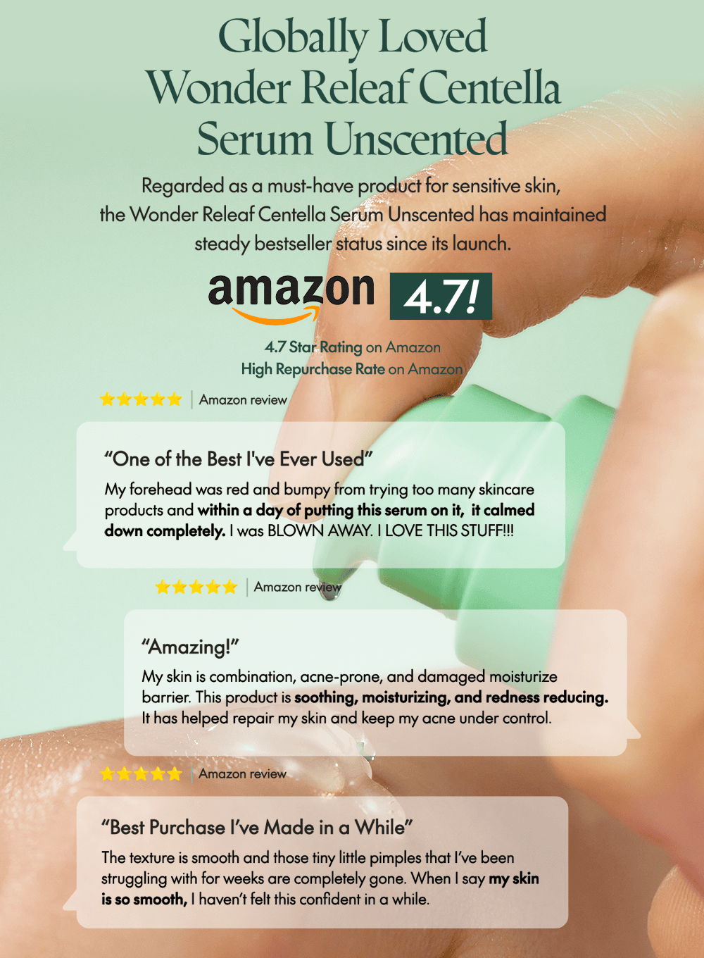 Wonder Releaf Centella Serum Unscented (60ml)