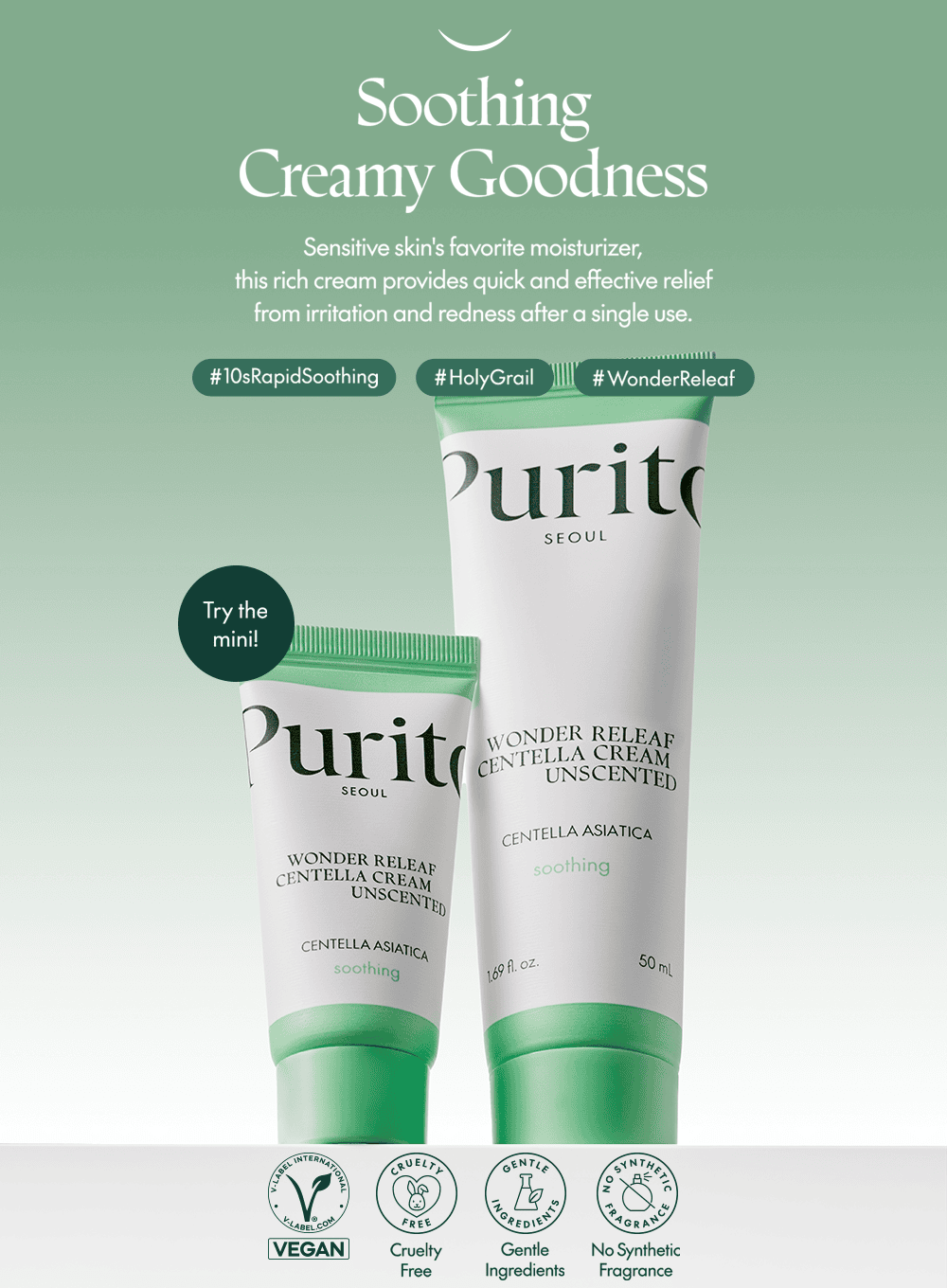 Wonder Releaf Centella Cream Unscented (mini) Duo Set (15ml*2ea)