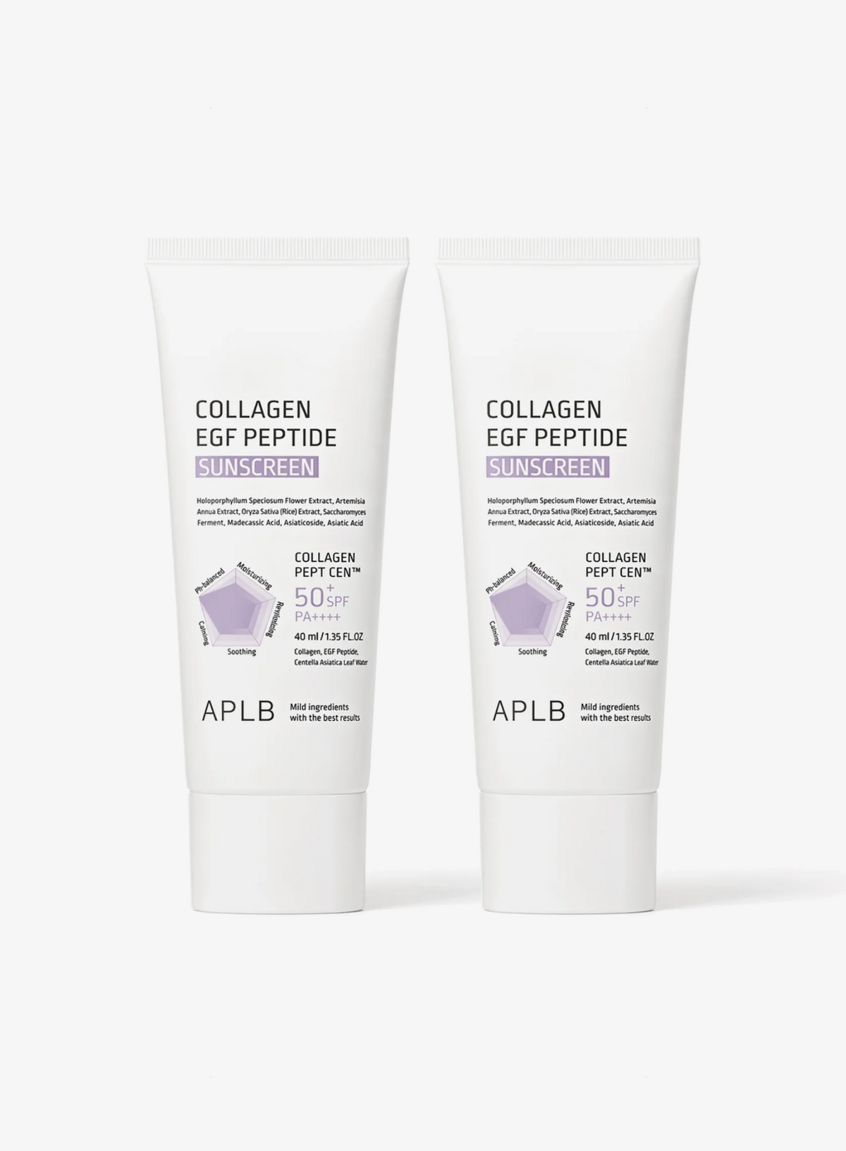 Collagen Egf Peptide Sunscreen SPF50+ PA++++ Duo Set (40ml*2ea)
