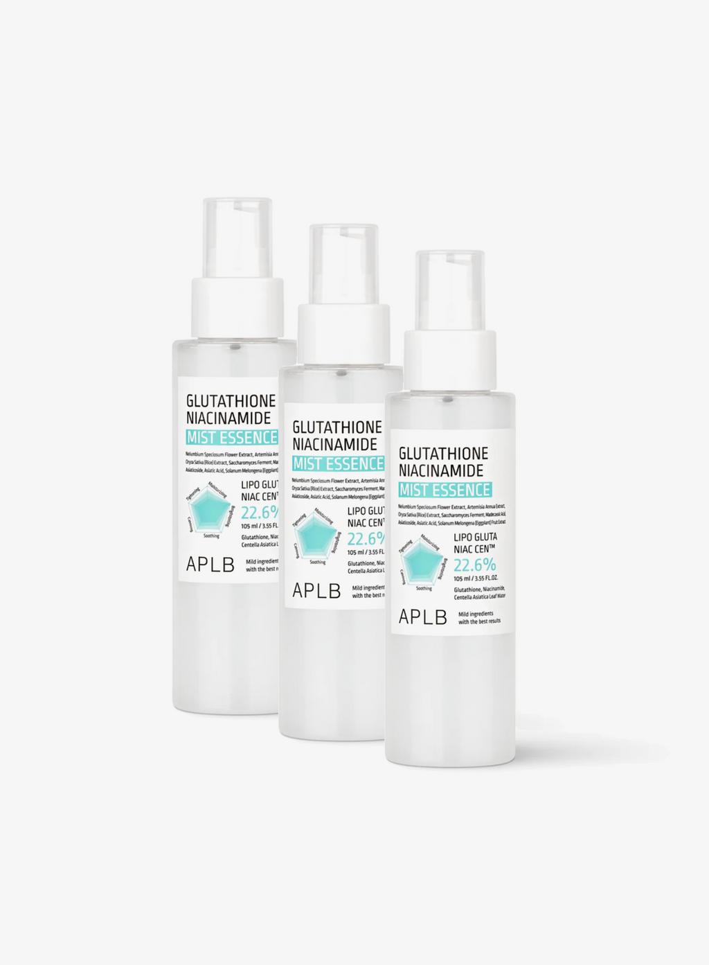 Glutathione Niacinamide Mist Essence Trio Set (105ml*3ea)