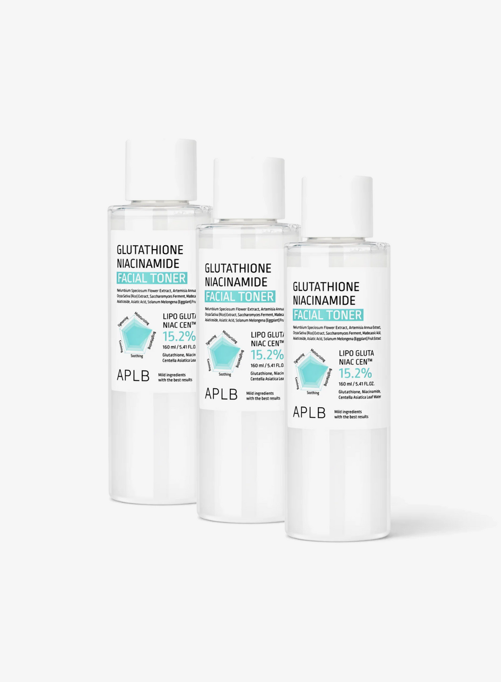 Glutathione Niacinamide Facial Toner Trio Set (160ml*3ea)