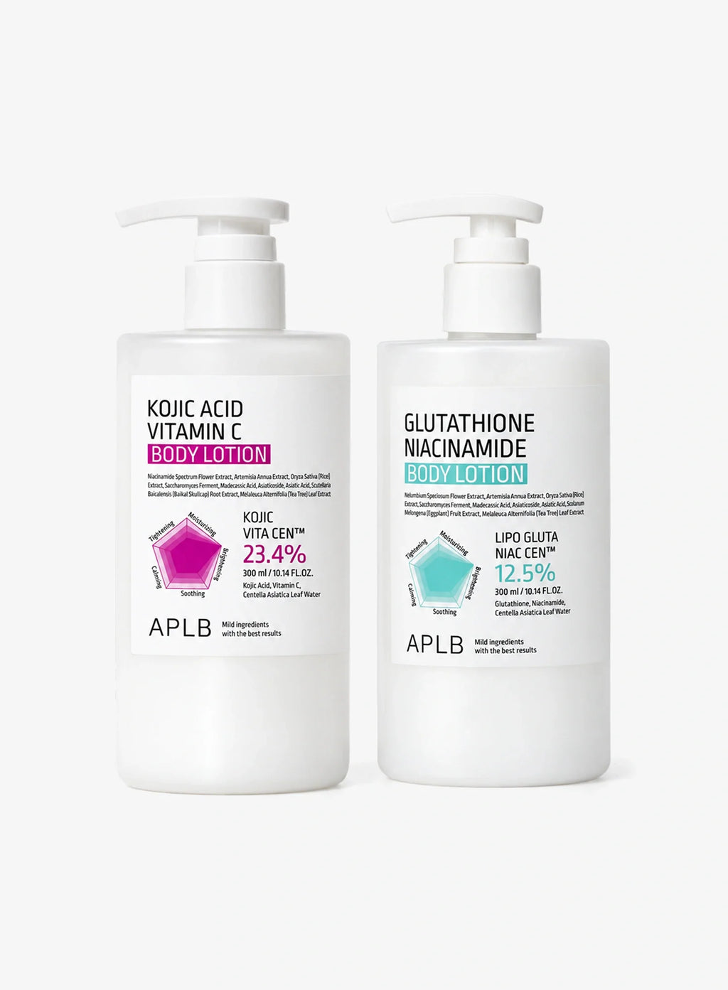 Kojic Acid & Glutathione Body Lotion Duo Set (300ml *2ea)