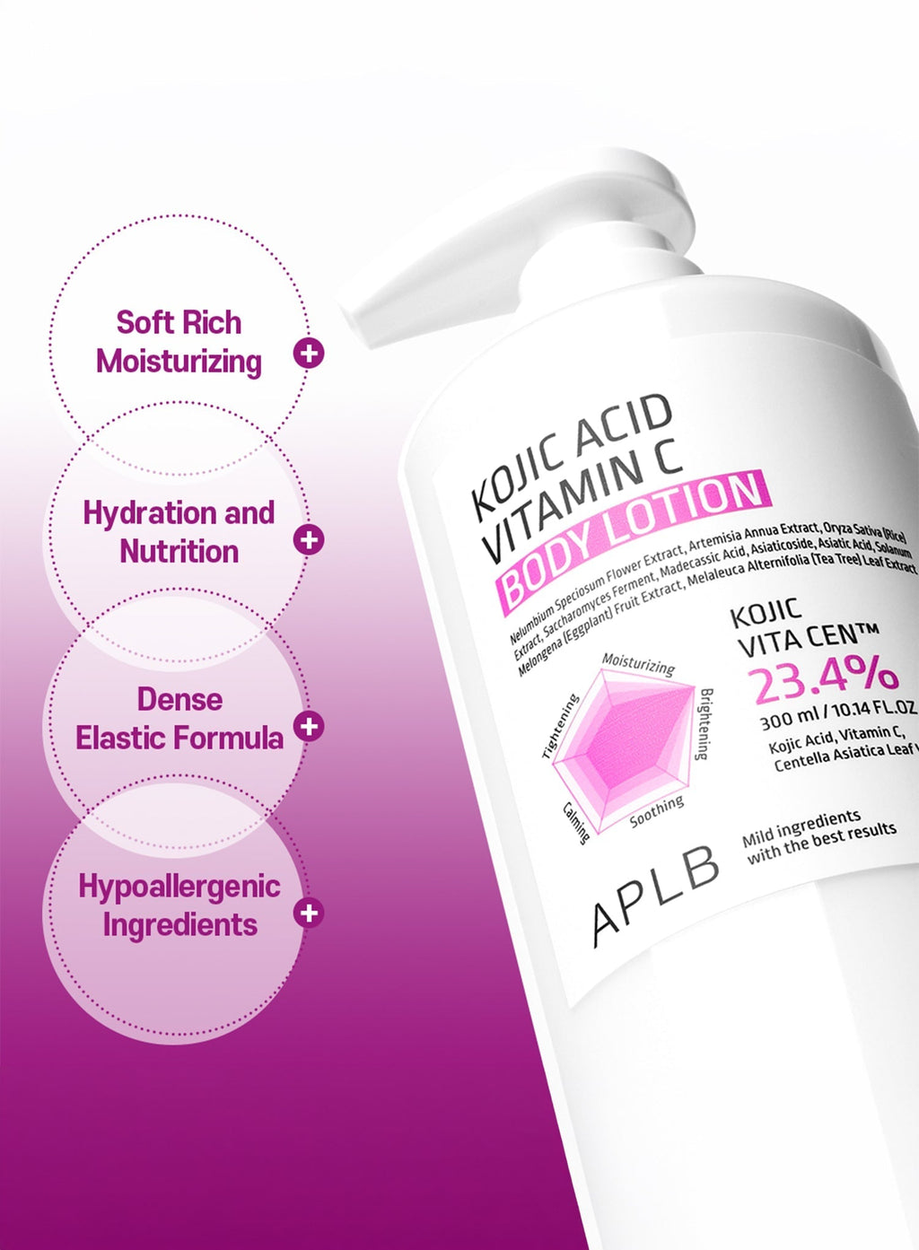 Kojic Acid & Glutathione Body Wash & Lotion Duo Set (300ml × 2)